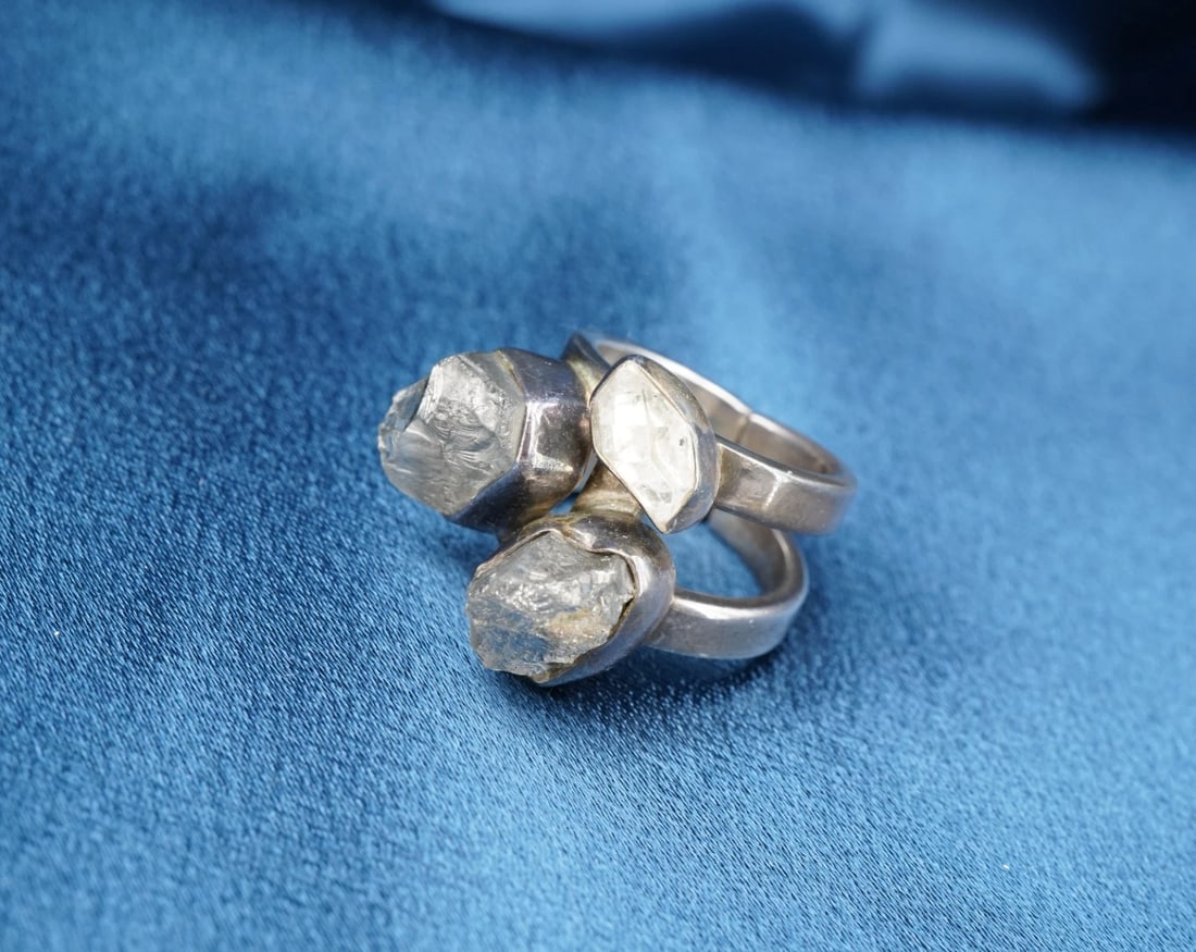 Lilly Barrack Herkimer Diamond Quartz Ring Sterling Silver Size 7 Natural RS4054 (1 of 4)