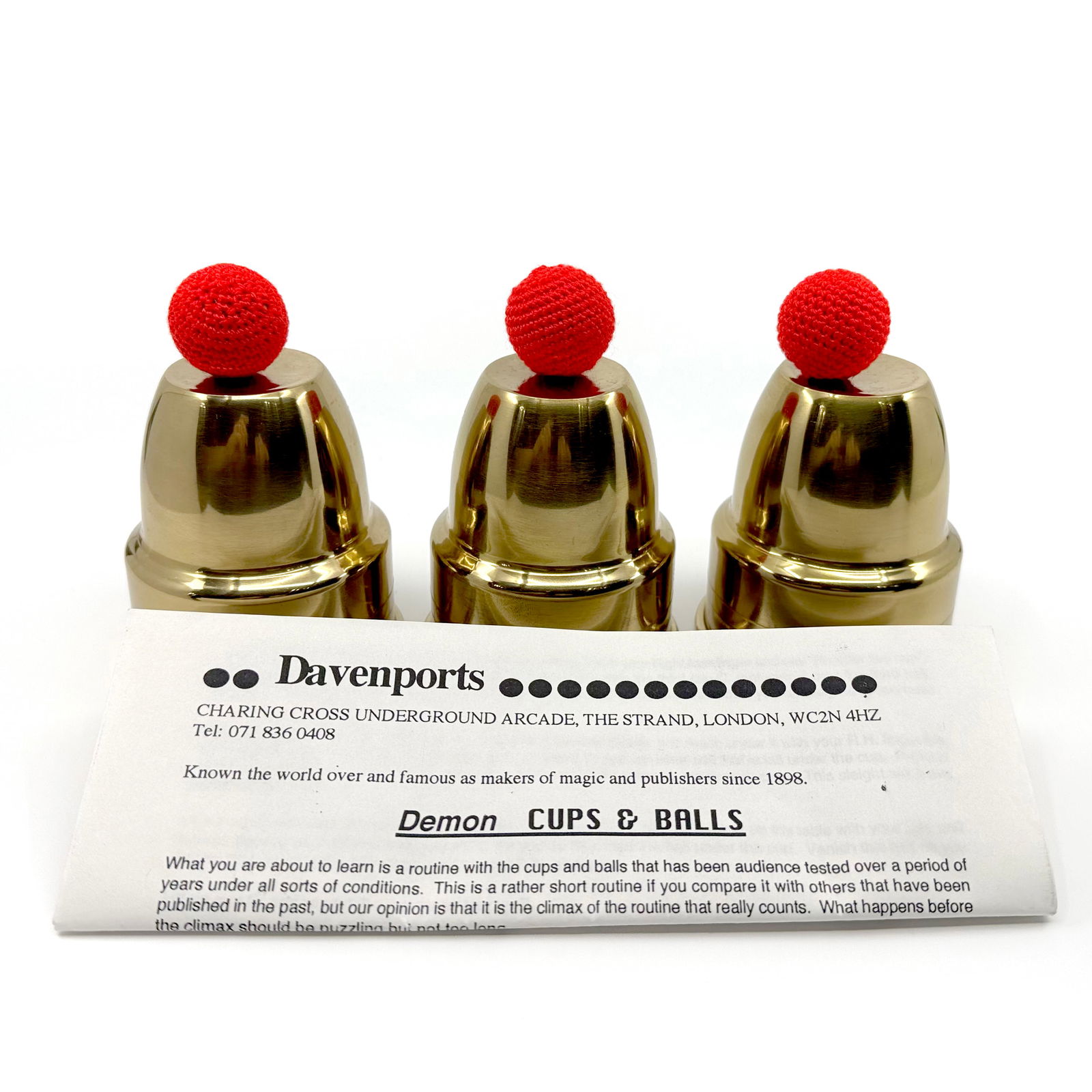 El Duco Style: Brass "Golden Cups" w/ Balls, Davenports w/ Instructions (1 of 1)