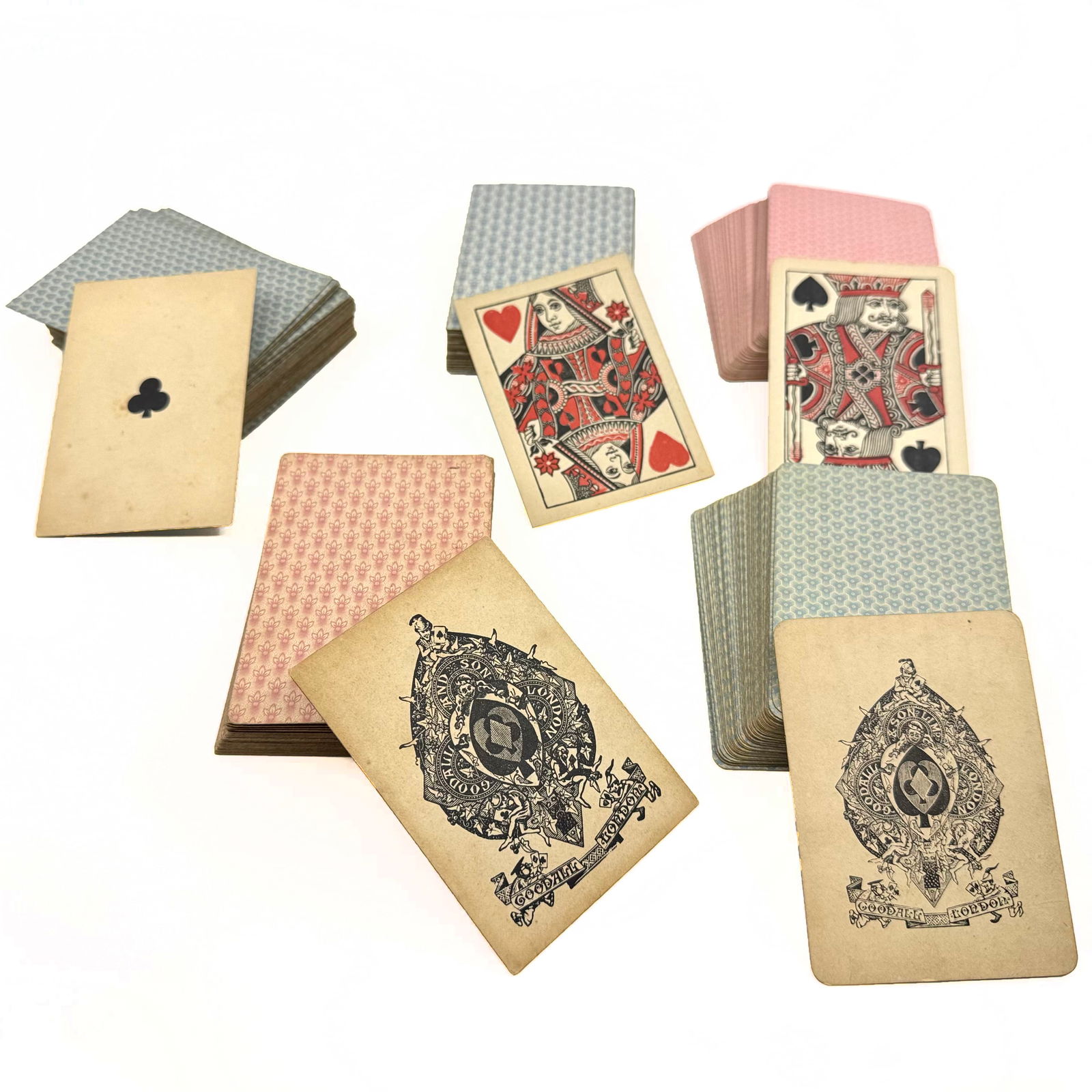 Collection of 5 Antique 19th C. Goodall London Playing Card Decks (1 of 1)