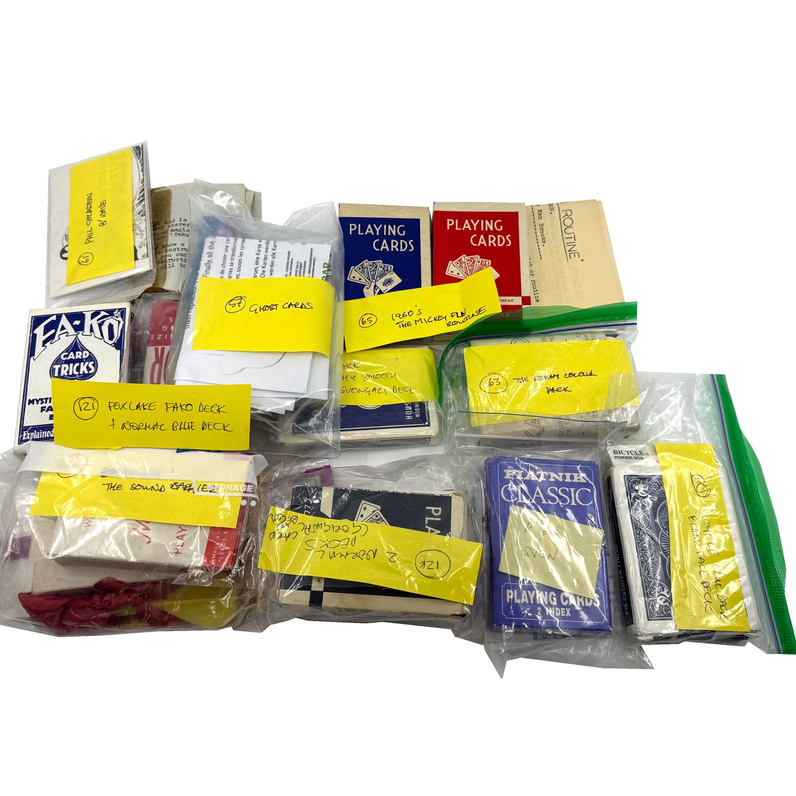 Collection of Magic Trick Decks incl. Foxlake Fako, Ghost, Mickey Routine (1 of 6)