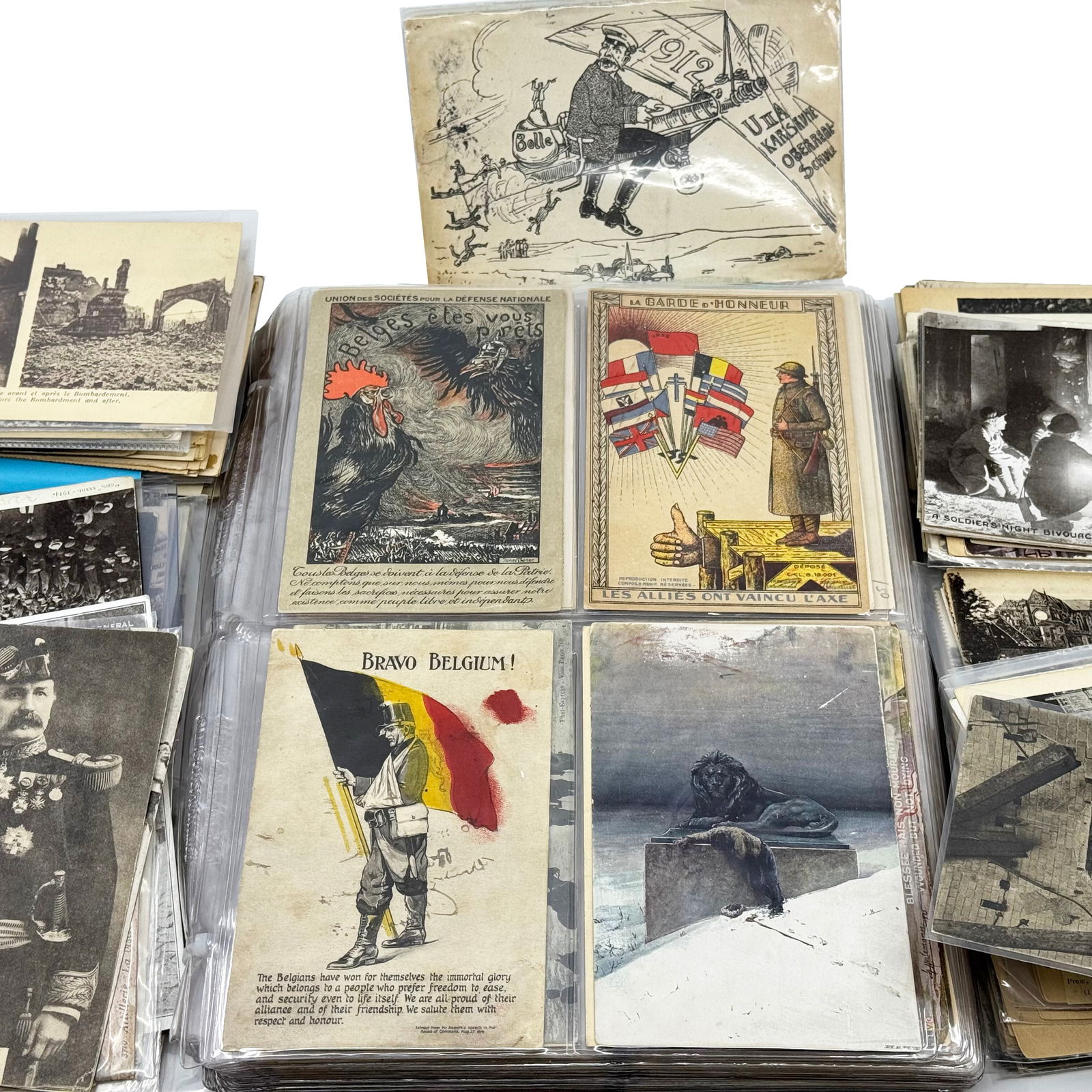 Large Collection of (650) WWI Postcards - Belgium, Chateau Thierry, Propaganda & More (1 of 13)