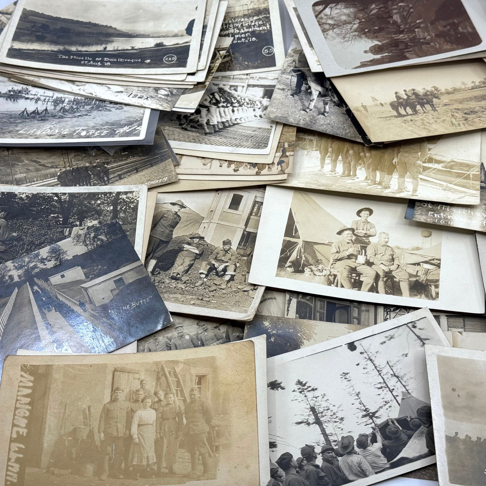 WWI RPPC Postcard Collection: Soldiers, Marches & Battle Scenes (1 of 7)