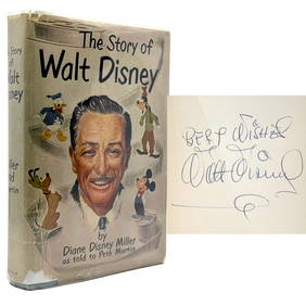 Signed First Edition – The Story of Walt Disney (1957) – Boldly Inscribed by Walt Disney (1 of 9)