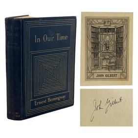 Ernest Hemingway In Our Time First Edition/Printing. Actor John Gilbert Personal Copy (1 of 6)