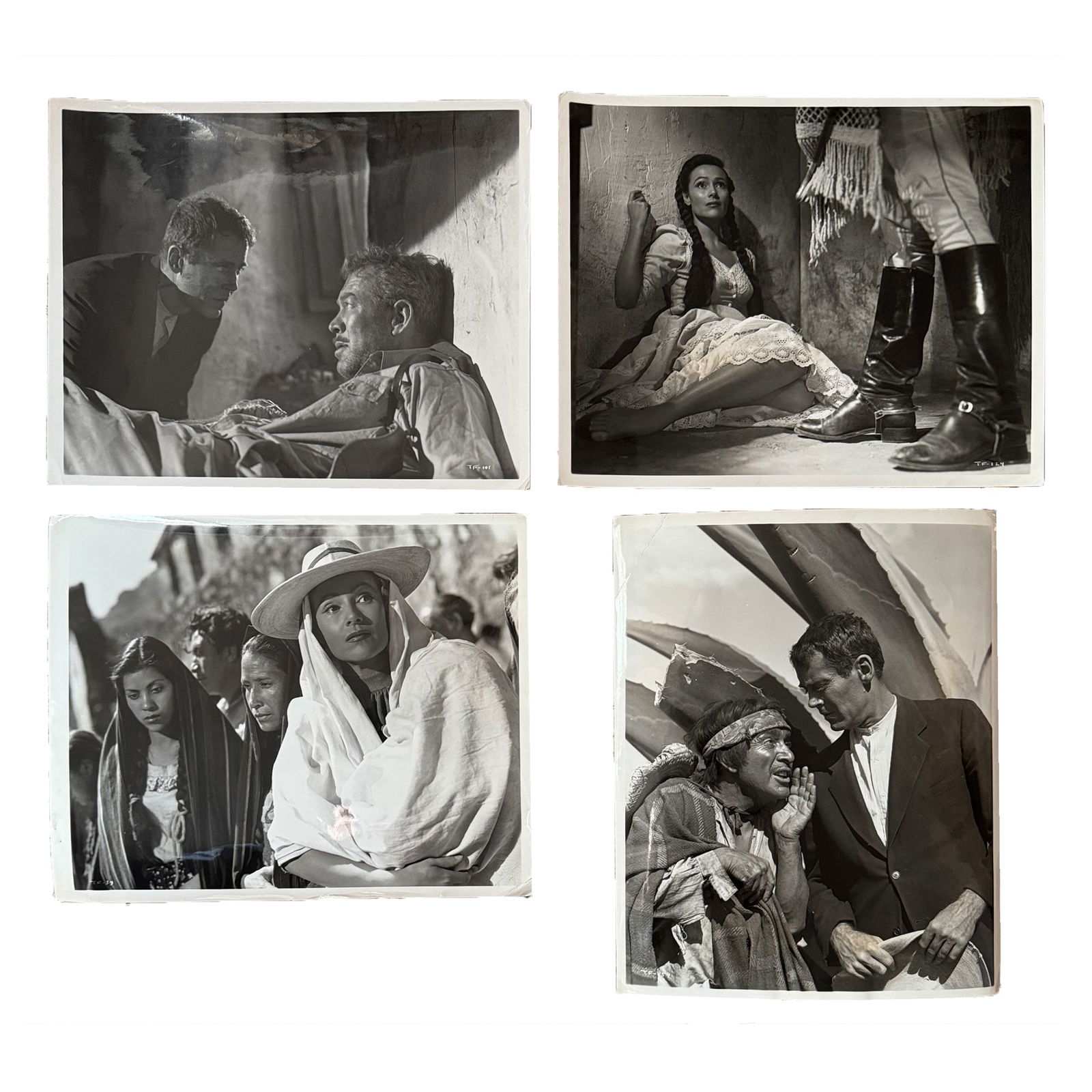 The Fugitive (1947): 4 Original Film Stills Henry Fonda Dolores del Rio RKO w/ Stamps Alex Kahle: Group of four (4) original black and white film stills from The Fugitive (1947), directed by John Ford and released by RKO Radio Pictures. The stills feature key cast members Henry Fonda, J. Carrol Na