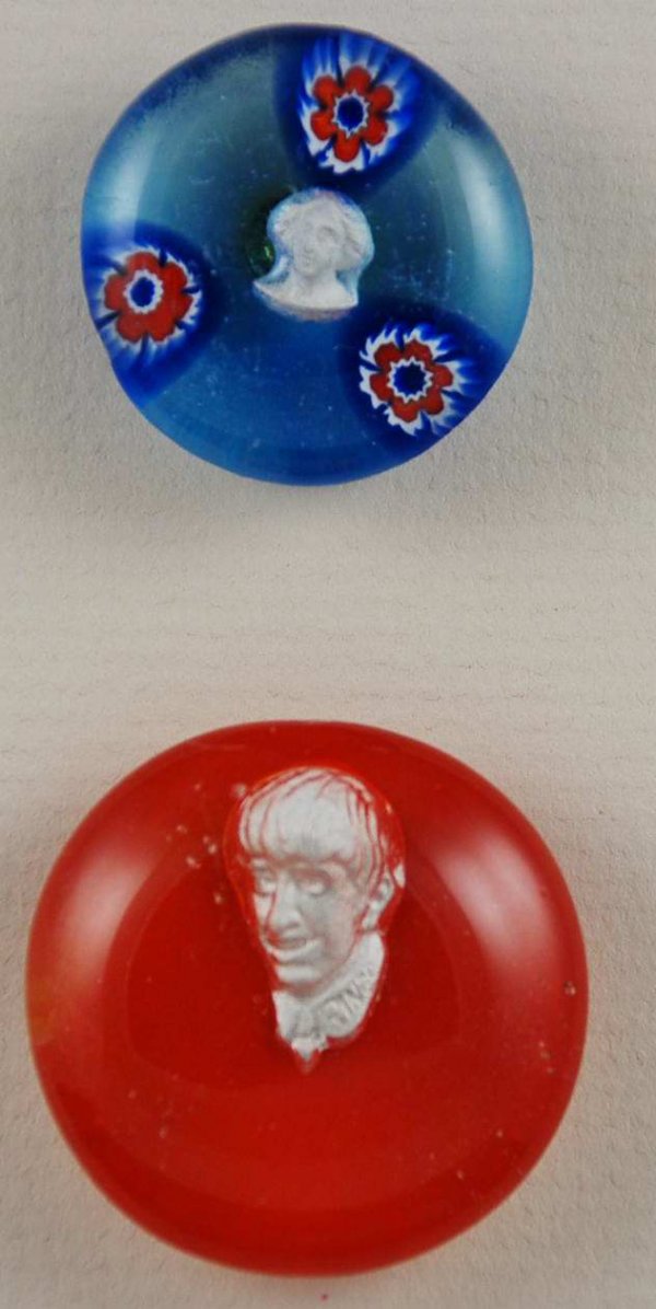 Glass - Studio: Sulfides of Will Rogers and Jenny Lind by Teresa Rarig