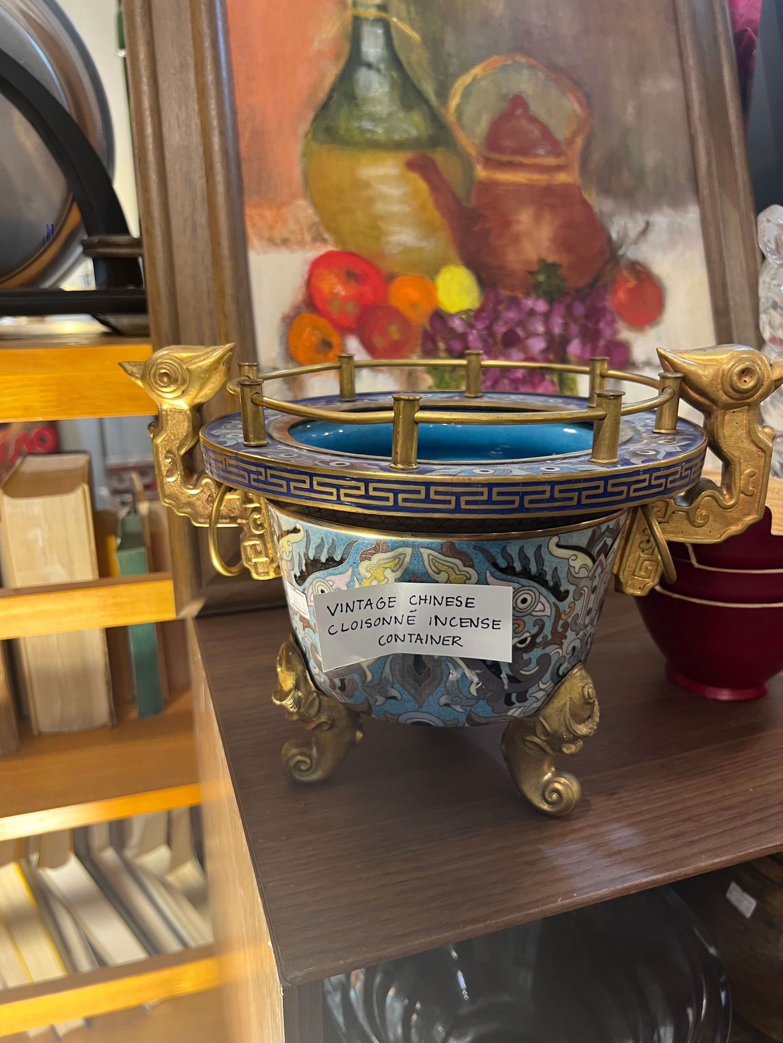 Vintage Chinese Cloisonné Incense Container (1 of 7)