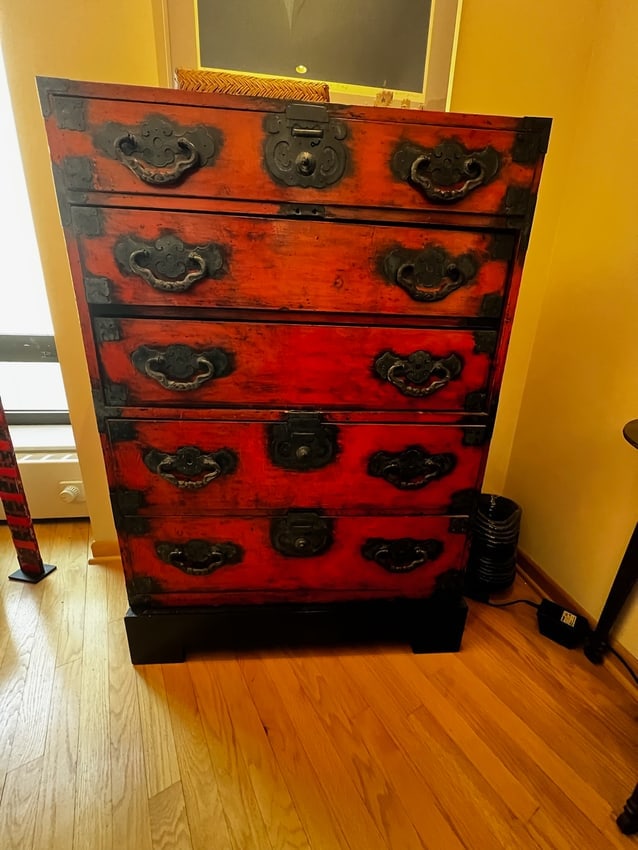Antique Japanese 1880’ Tansu Chest (1 of 4)