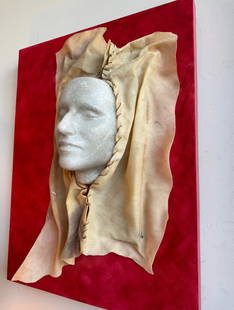 Mira Maylor Beauty Series: Made from Marble stone for the face and Maylor for the emerging and a block of wood to hold together. Heavy item and can be viewed at our store location.