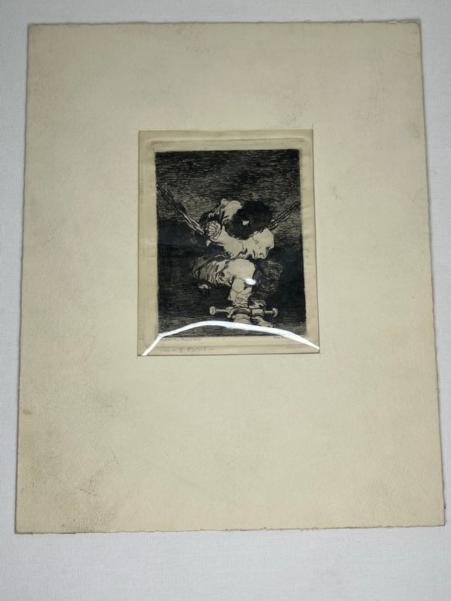 Original Engraving Goya (1746-1828) The Little Prisoner (1 of 7)