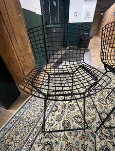 Mid Century Modern Knoll - Black Metal Bar Stools: Mid-Century Modern Knoll – Black Metal Bar Stools (Set of 4)Elevate your space with this sleek pair of Mid-Century Modern Knoll bar stools, crafted with timeless style and sturdy design. Featuring a