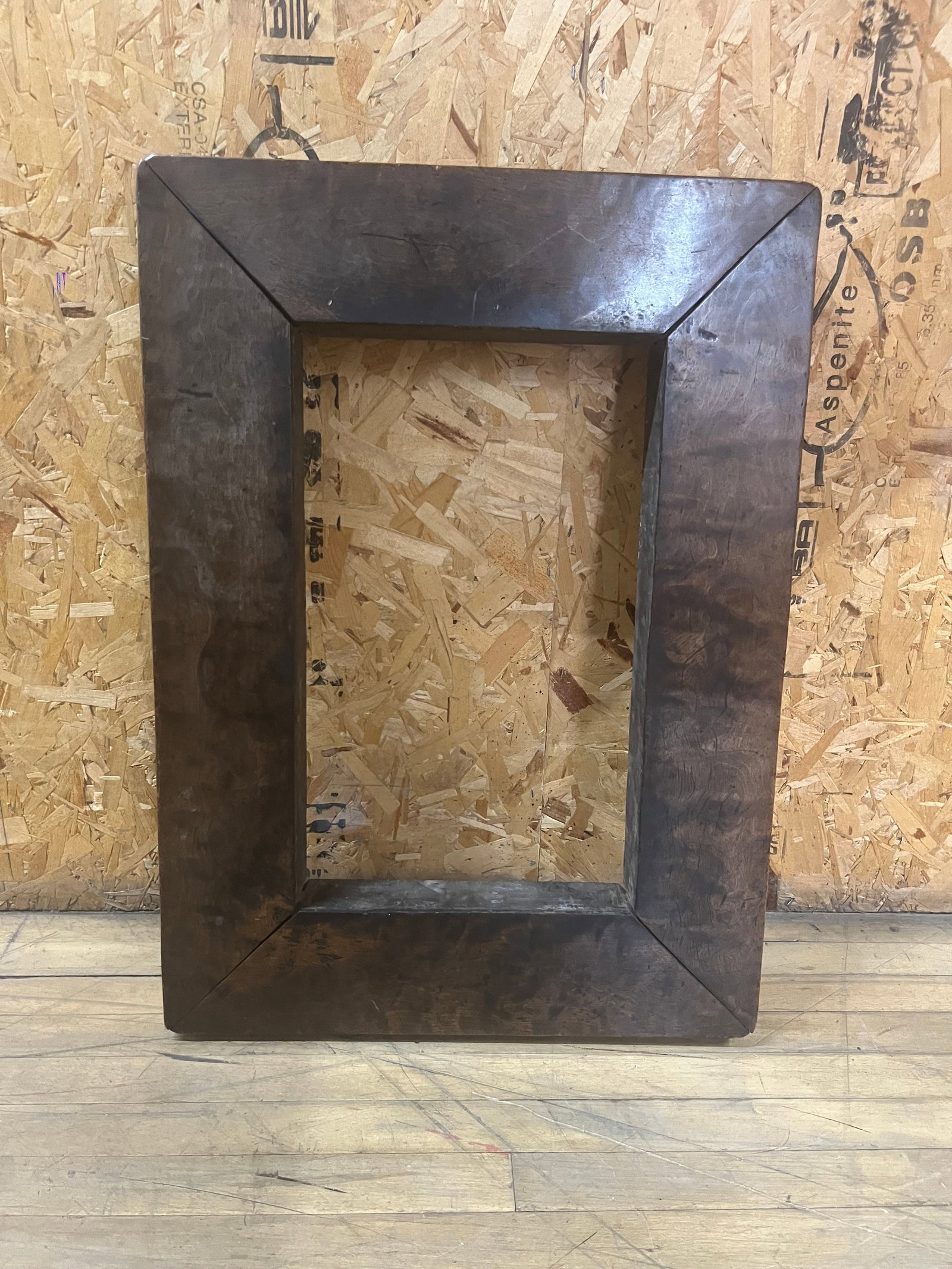 Antique Solid Wood Deep Box Picture Frame – Rustic Brown Finish (1 of 5)