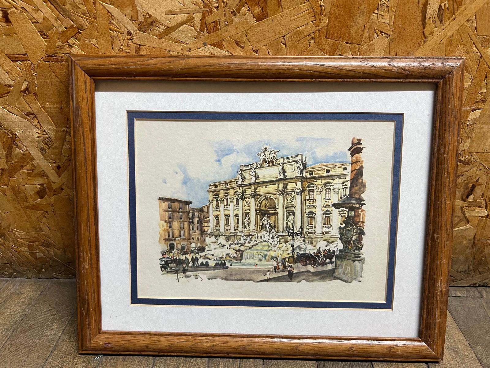 Framed Watercolor of the Trevi Fountain, Rome — Signed Artist’s Print (1 of 5)