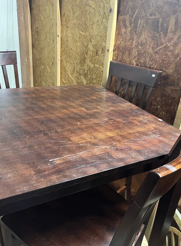 Square Mahogany Dining Room Table (1 of 7)