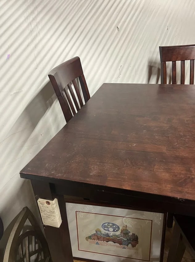 Square Mahogany Dining Room Table - 2