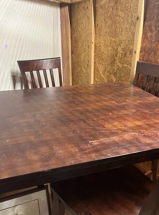 Square Mahogany Dining Room Table - 3