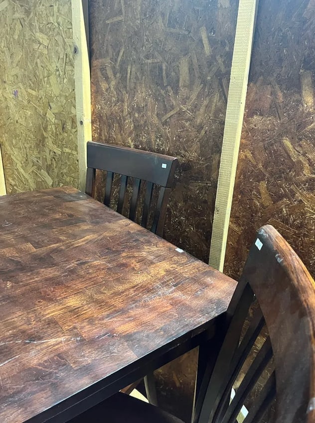 Square Mahogany Dining Room Table - 5