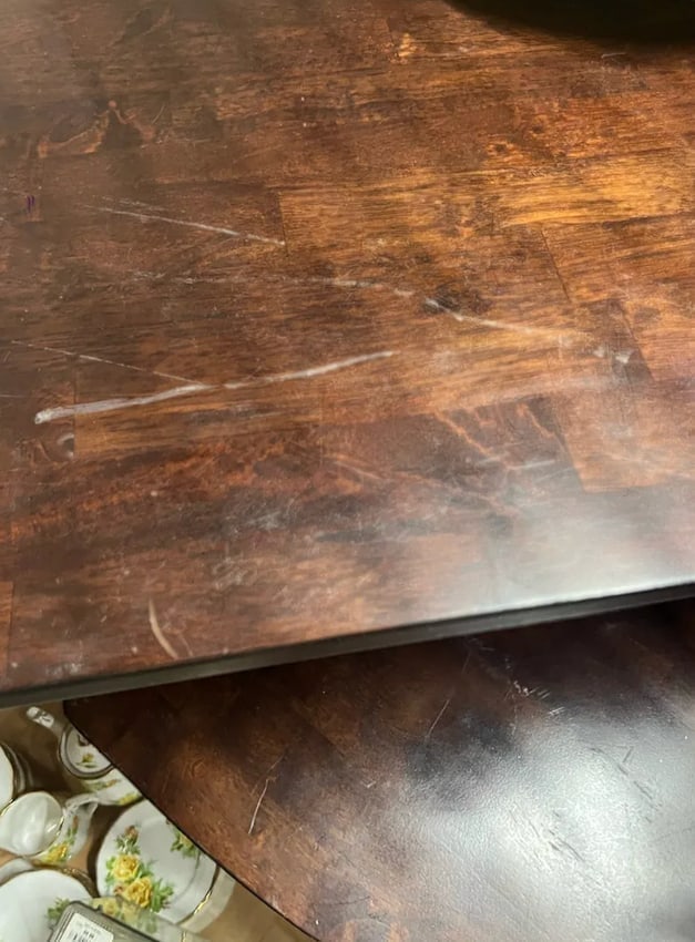 Square Mahogany Dining Room Table - 6