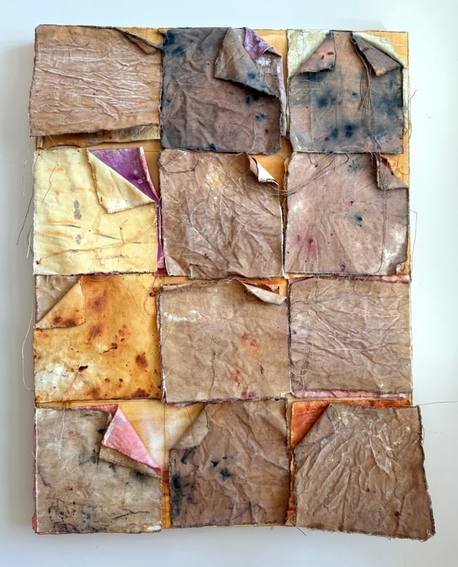 Diane Cooper Mixed Media Textile Wall Art Fabric on Canvas Contemporary Abstract (1 of 2)