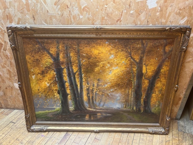 Ottilie von Minden (19th-20th Century) | Large Original Oil on Canvas | Autumn Forest with Sheep (1 of 8)