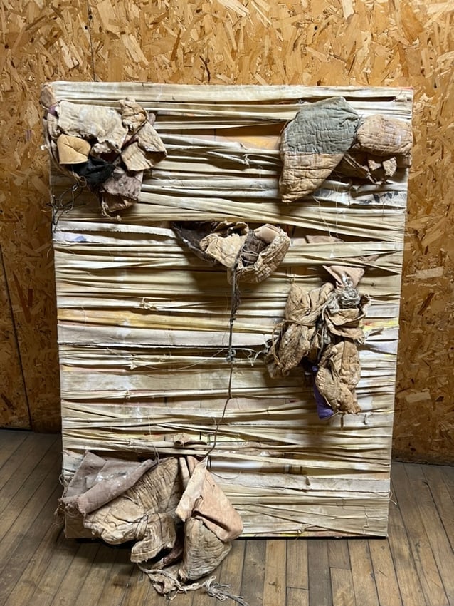 Diane Cooper Untitled Mixed-Media Textile Assemblage Abstract Contemporary Art (1 of 2)