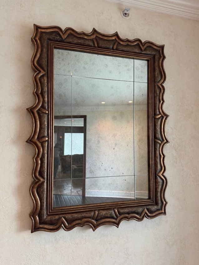 Pair of Antique Style Wall Mirrors with Ornate Carved Frames (1 of 2)