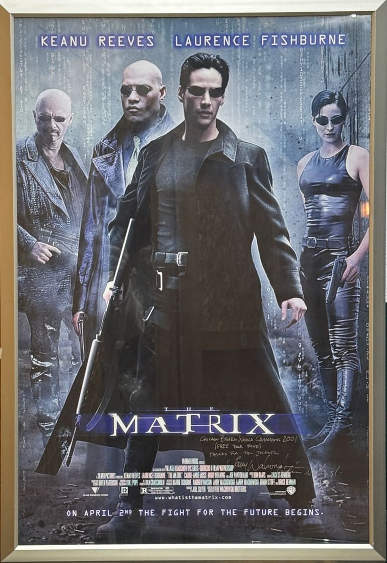 The Matrix 1999 Original Movie Poster: Larry Wachowski (1 of 2)
