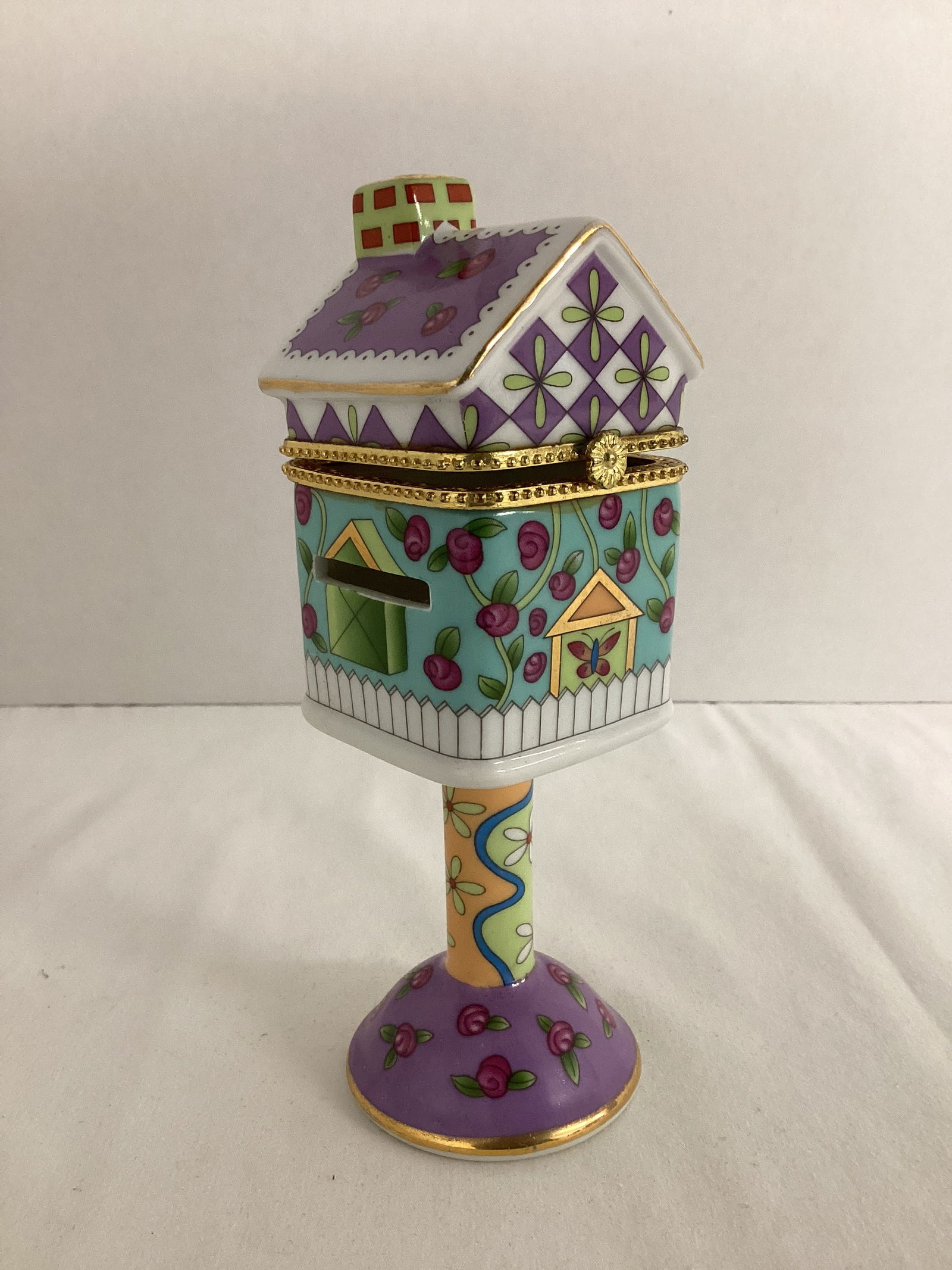 Enameled Metal Postage Stamp Dispenser Mailbox (1 of 6)