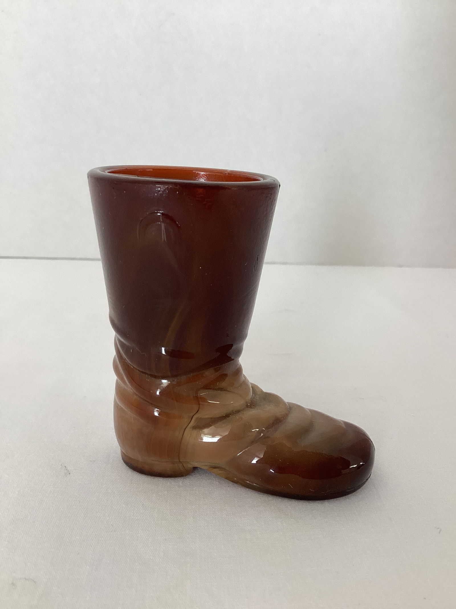Boyd Slag Glass Boot Toothpick Holder: 2 3/4" h