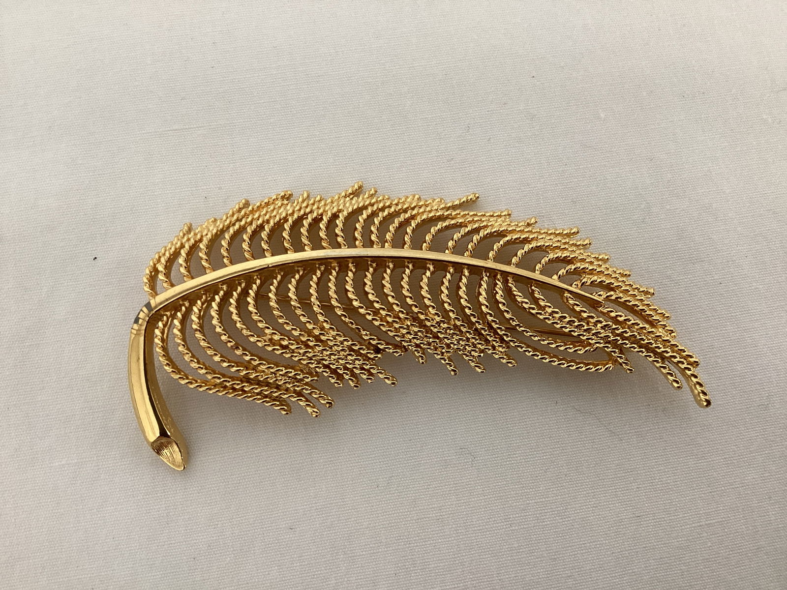 Monet Leaf Pin: 3 1/8" long