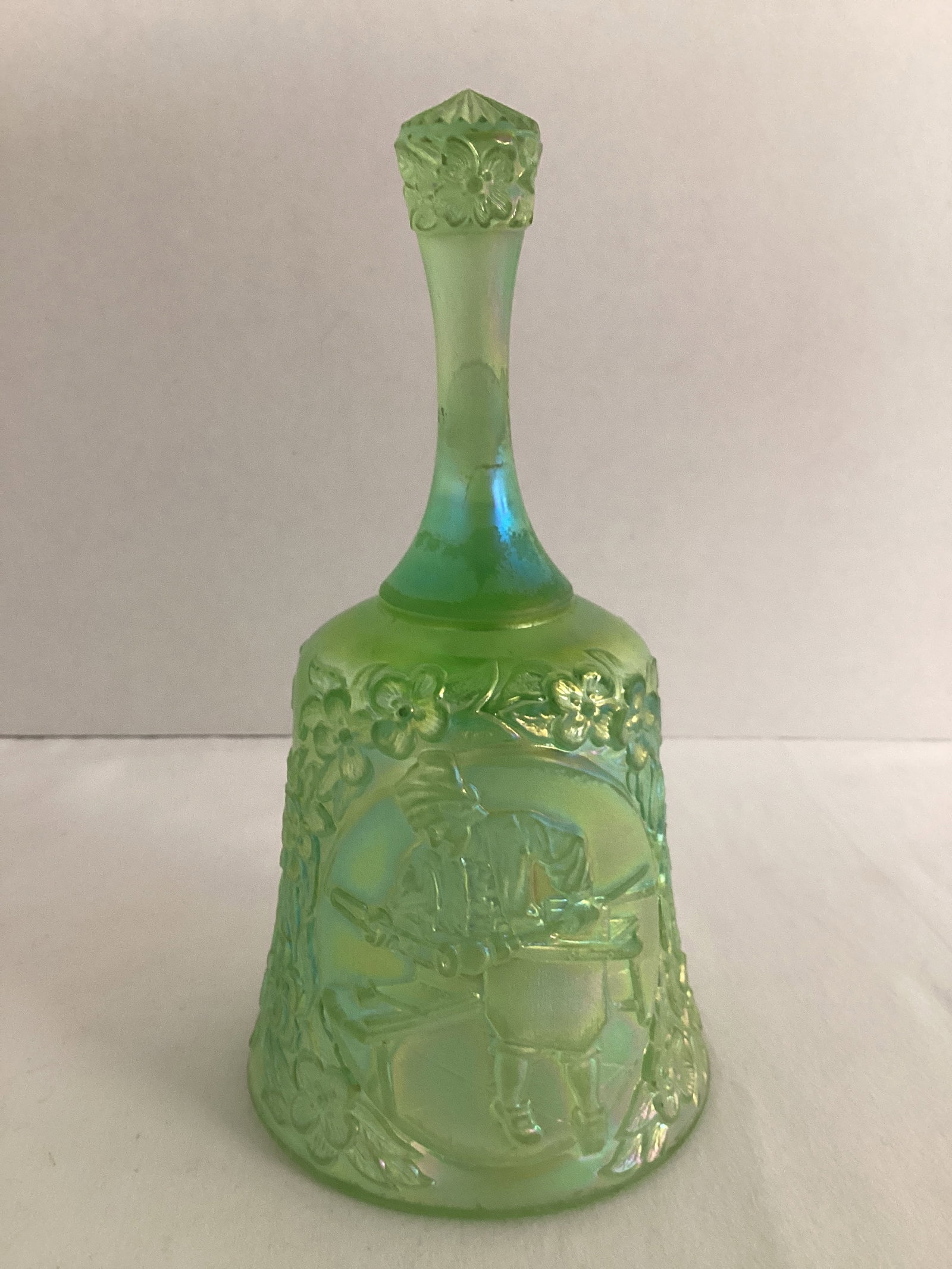Fenton Carnival Glass Craftsman Bell: 7" h, has original price sticker