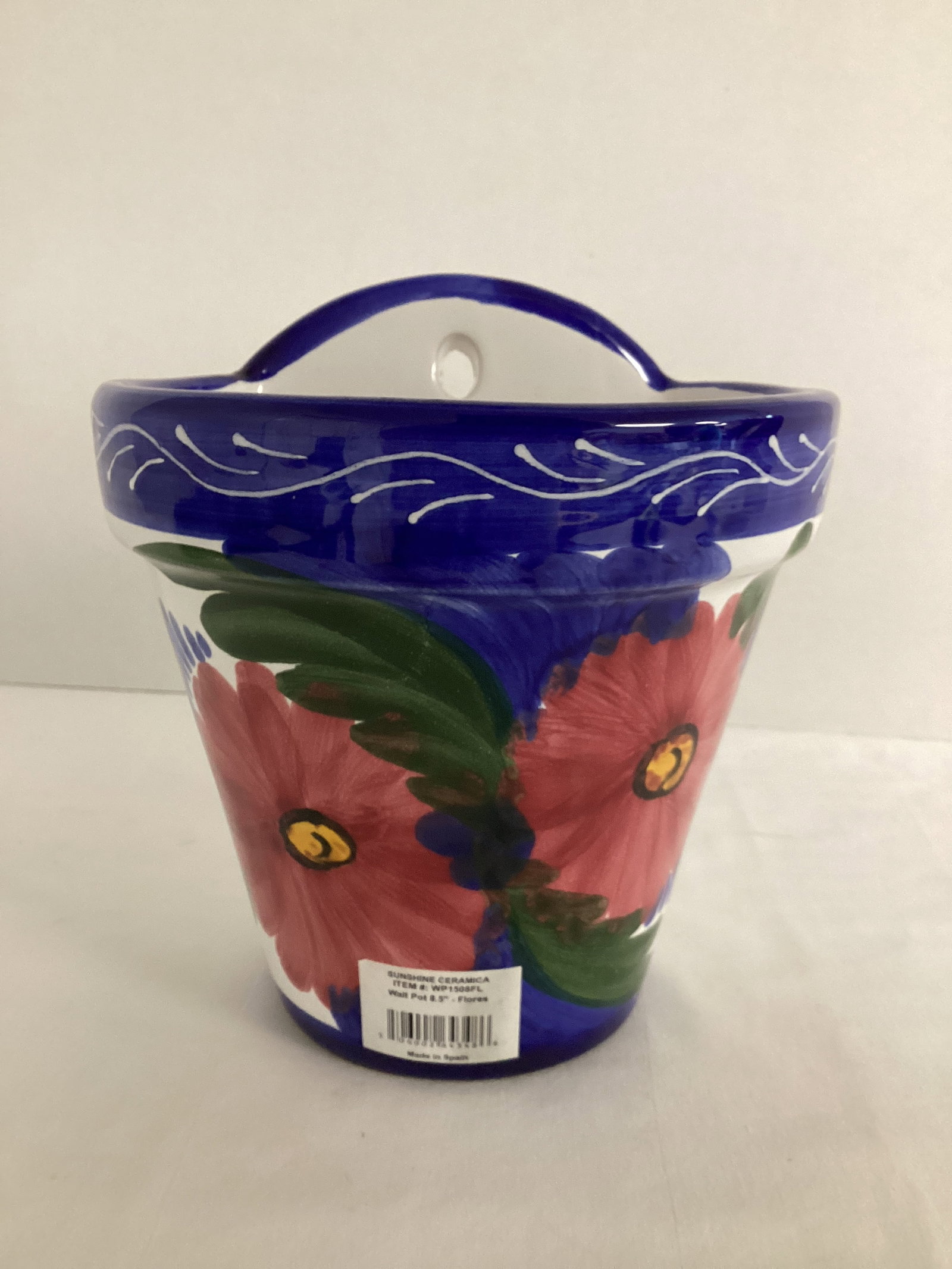 Sunshine Ceramica Wall Pot: 7 1/2" w x 8" h