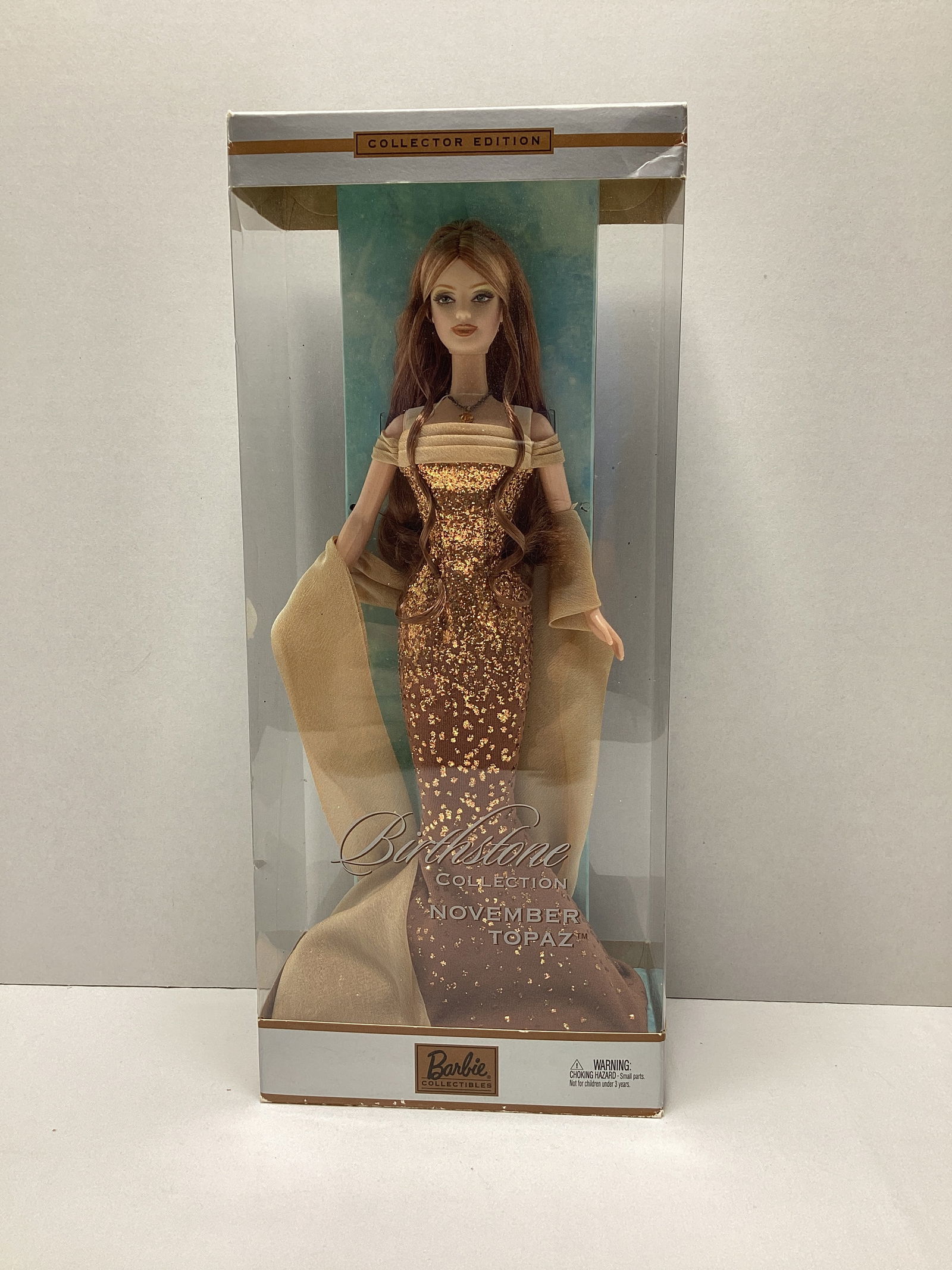 November Topaz Birthstone Barbie Doll: 2002 Mattel