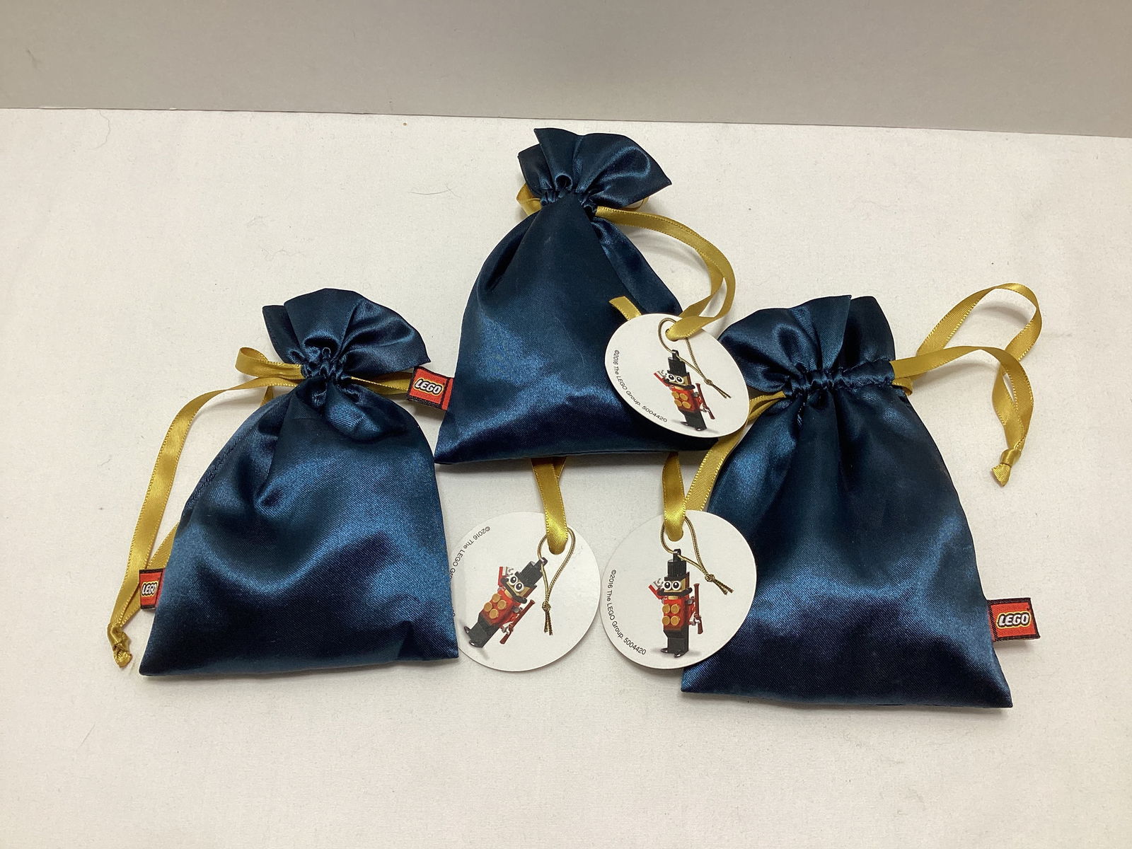 Three LEGO Toy Soldier Christmas Ornaments: .