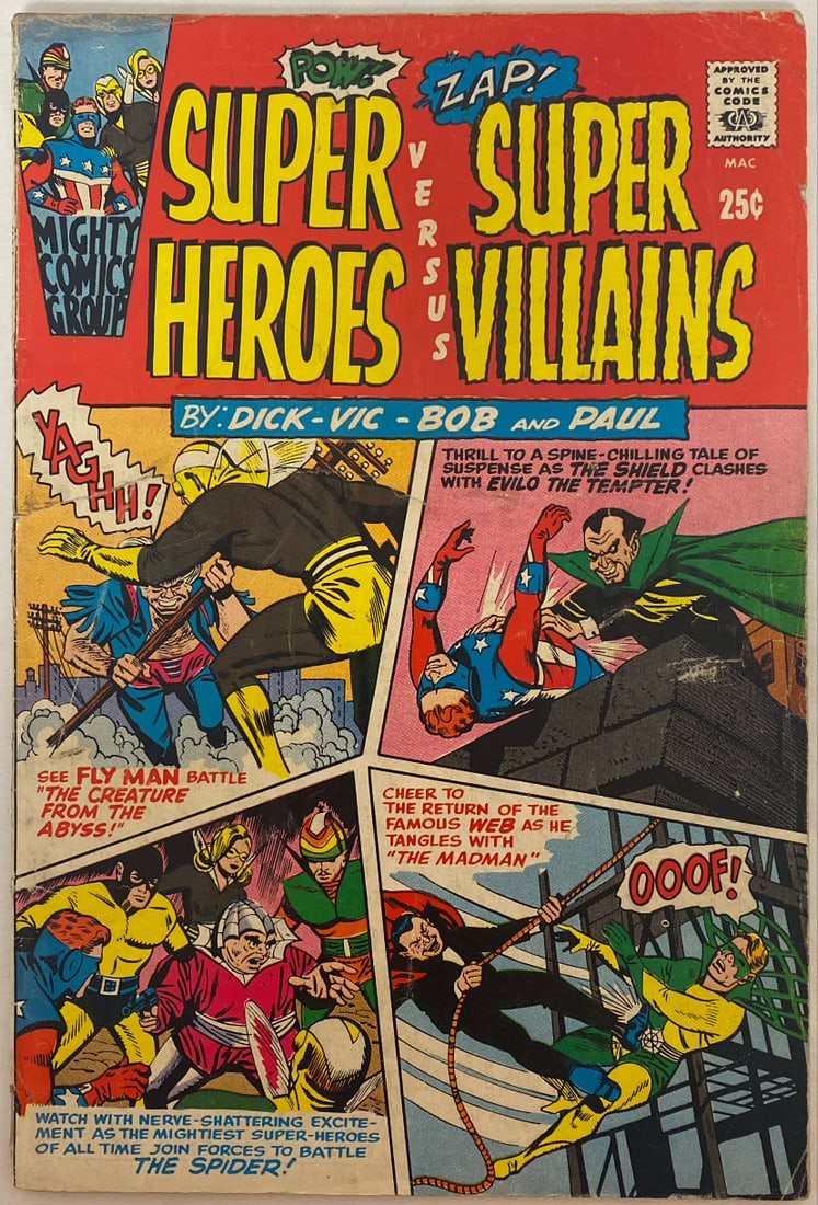Super Heroes vs. Super Villains 1 Mighty Comic Book (1 of 8)