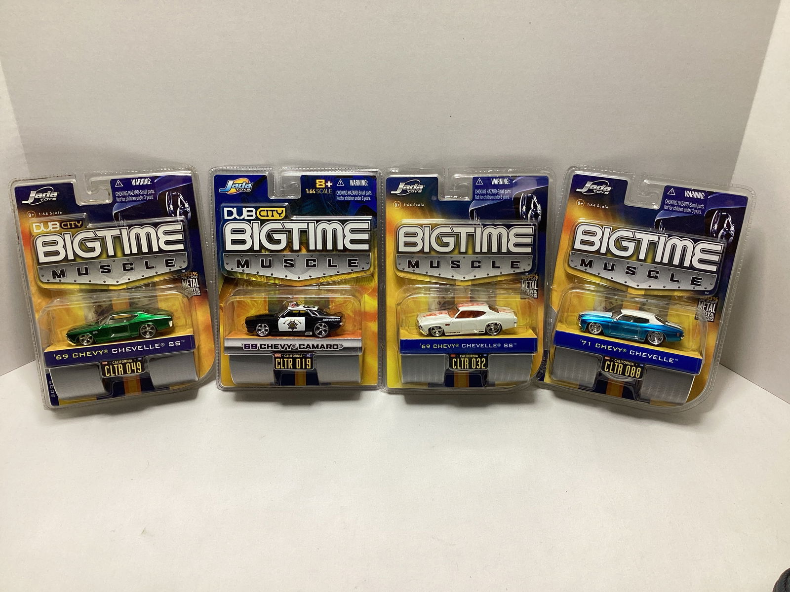 Four Jada Big Time Muscle Chevrolet Diecasts (1 of 3)