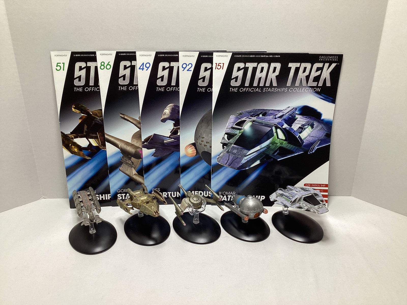 Five Eaglemoss Star Trek Starships Collection Models (1 of 9)