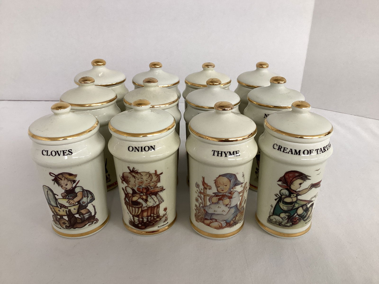 12 Danbury Mint Hummel Spice Jars (1 of 9)
