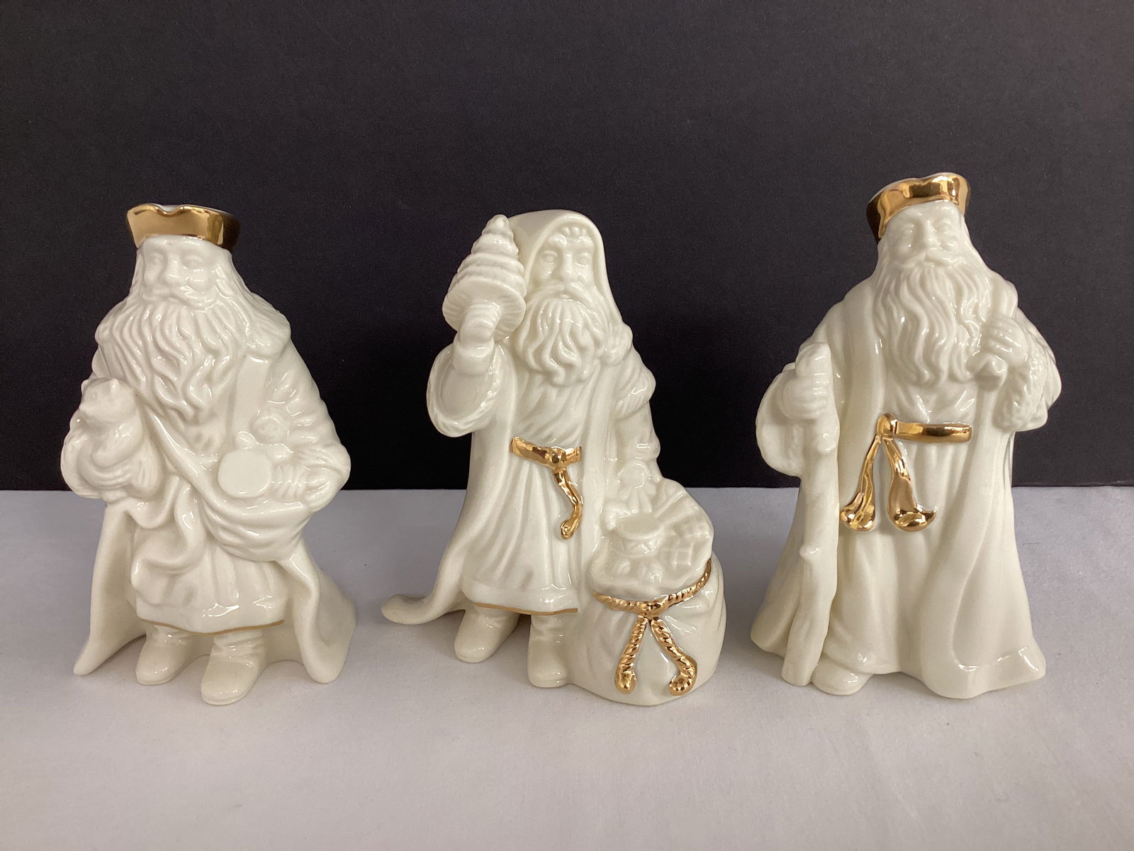 Three Lenox Old World Santa Figurines (1 of 10)