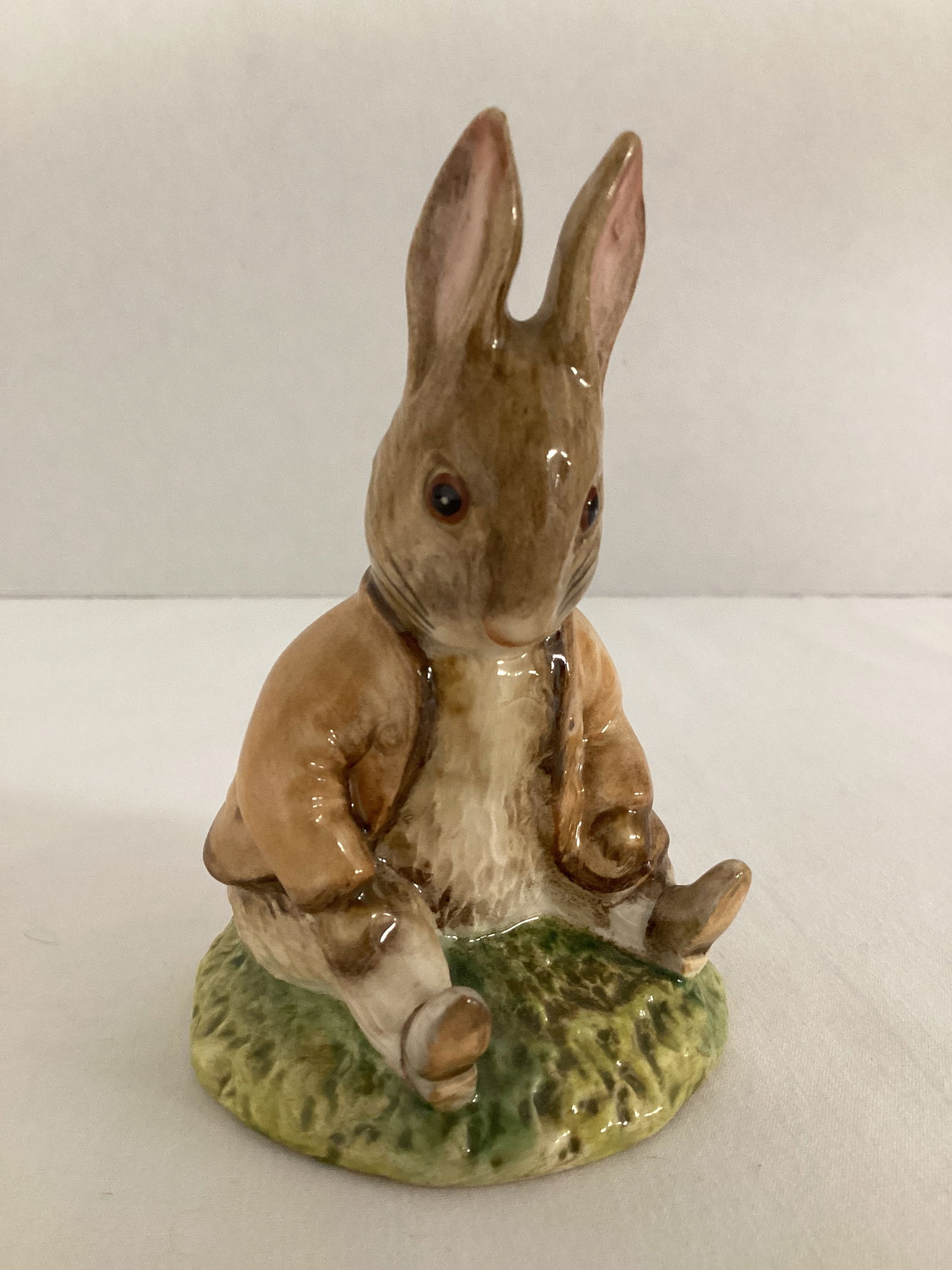 Royal Albert Benjamin Bunny Sat on a Bank Beatrix Potter Figurine: 3 3/4" h