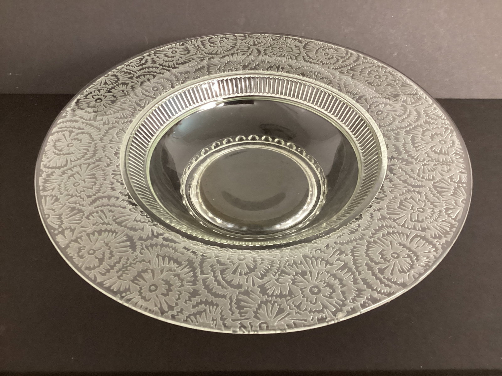Floral Pattern Centerpiece Bowl: 12 1/2" diameter
