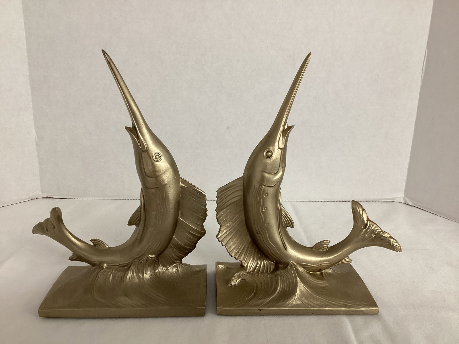 Pair of PM Craftsman Swordfish Bookends (1 of 7)