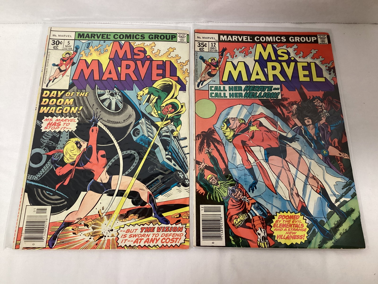 Ms. Marvel 5 and 12 Marvel Comic Books (1 of 5)