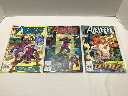 Three Avengers Spotlight Marvel Comic Books: Please preview and see all photos for condition