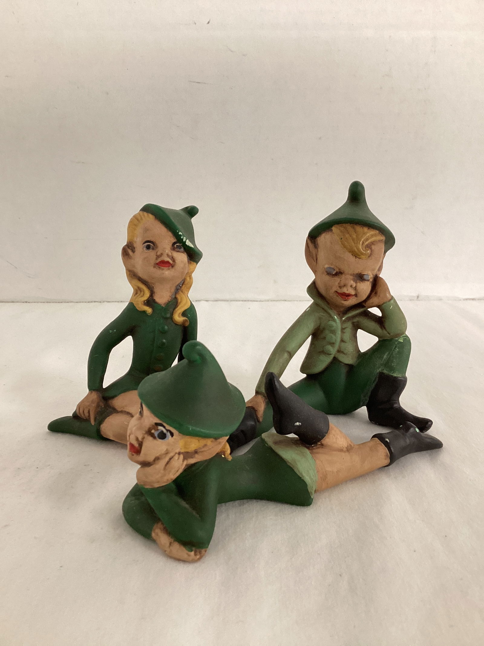 Three Vintage Ceramic Elf Figurines (1 of 9)