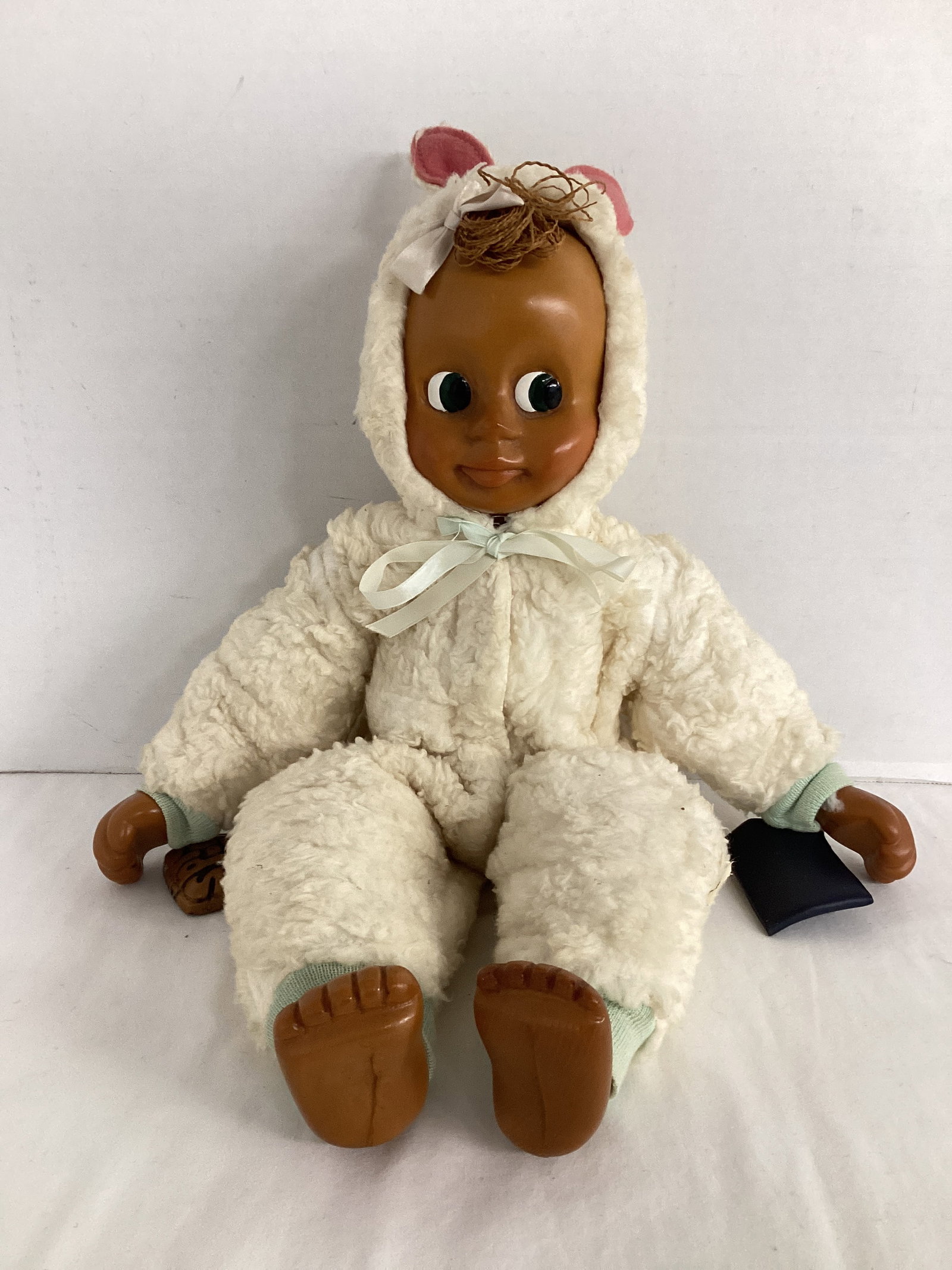 1992 Signed "Paula" in Pajamas The Naber Kids Doll: signed by H.P. Naber, Naber Gestalt Corp., 19" h, dusty from display