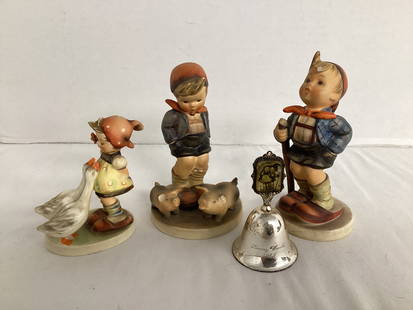 Goebel Hummel Figurines and Bell: chips and repairs