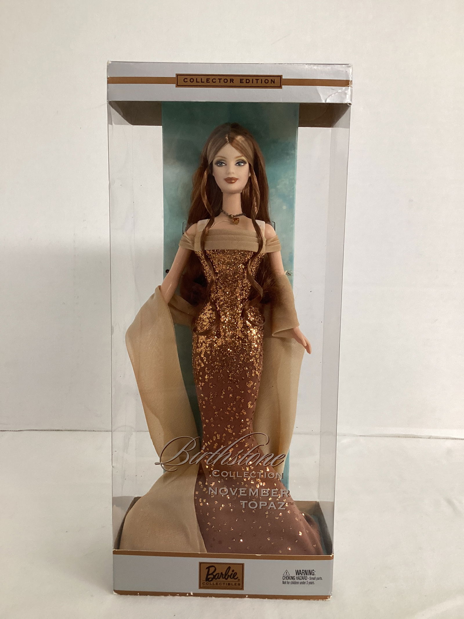 Birthstone Collection November Topaz Barbie Doll: 2002 Mattel