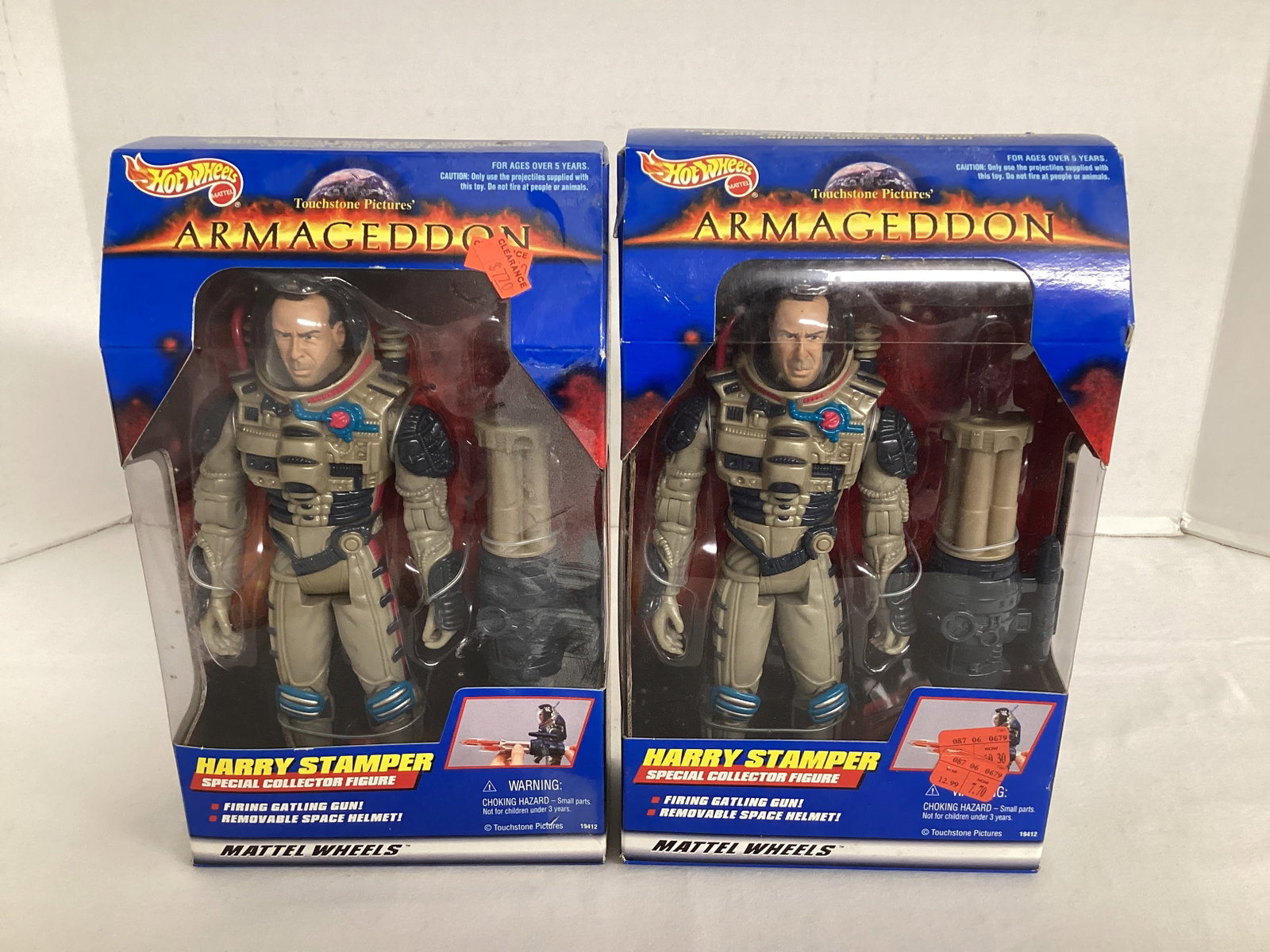 Two Hot Wheels Armageddon Harry Stamper Figures: .