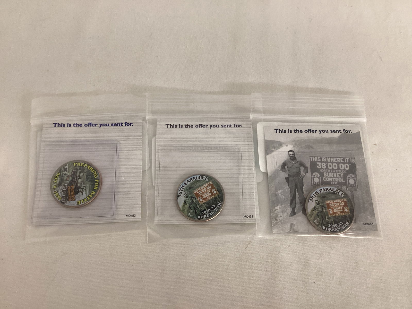 Three Korean War Commemorative Half Dollar Coins (1 of 7)